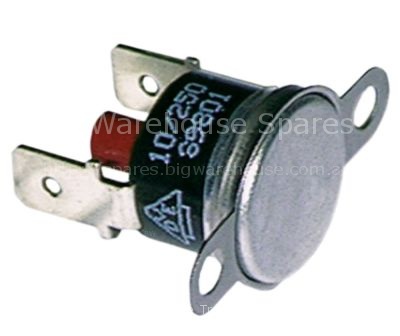 Bi-metal safety thermostat switch-off temp. 95°C 1-pole 2 hole f
