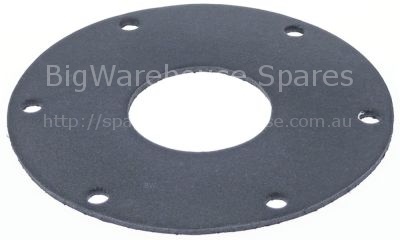 Gasket for flange ED ø 123mm ID ø 46mm rubber thickness 3mm hole