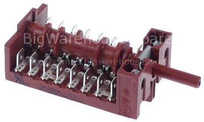 Cam switch 4 operating positions 8NO sequence 1-0-2-3 16A shaft
