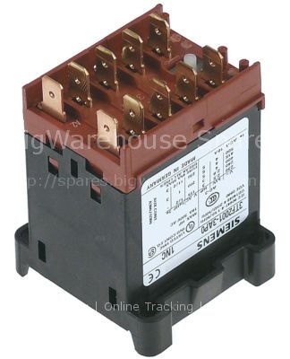 Small relay switch 230V (AC3/400V) 9A/4kW main contacts 3NO auxi