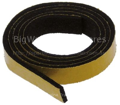 Foam rubber gasket W 9mm thickness 2,5mm self-adhesive Qty 625mm