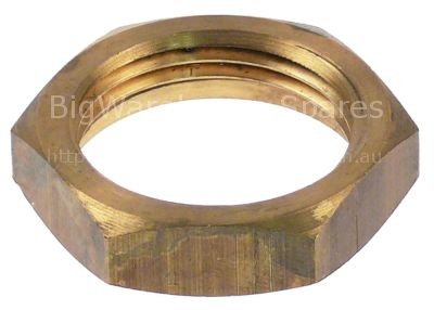 Nut thread 1" H 10mm WS 40 brass Qty 1 pcs