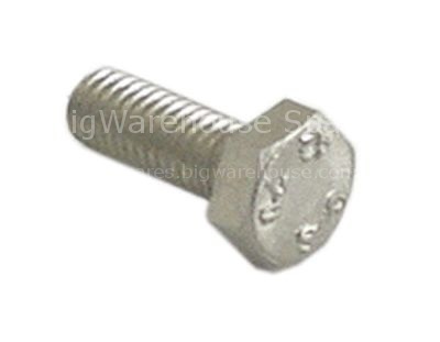 Hexagonal screw thread M6 thread L 16mm SS WS 10 Qty 1 pcs DIN 9