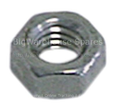 Hexagonal nut thread M8 H 6,5mm WS 13 SS DIN/ISO DIN 934 / ISO 4