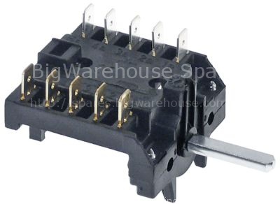 Cam switch 4 operating positions 5NO sequence 0-1-2-3 16A shaft
