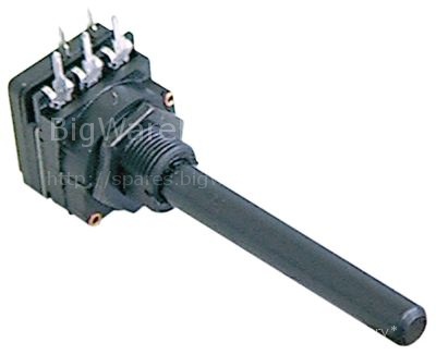 Potentiometer 5KOhm rotation 310° with switch shaft L 35mm shaft