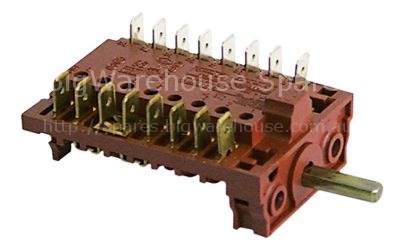 Cam switch 4 operating positions 8 sequence 0-1-2-3-4 shaft ø 6x