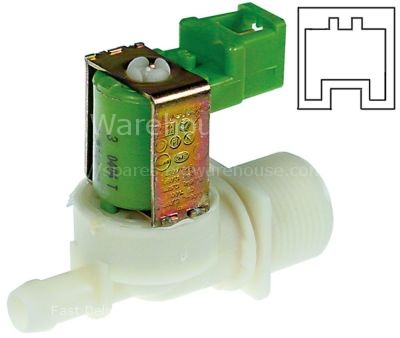 Solenoid valve single straight 230VAC inlet 3/4" outlet 11,5mm D