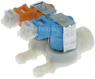 Solenoid valve double straight 200-240VAC inlet 3/4" outlet 10,5