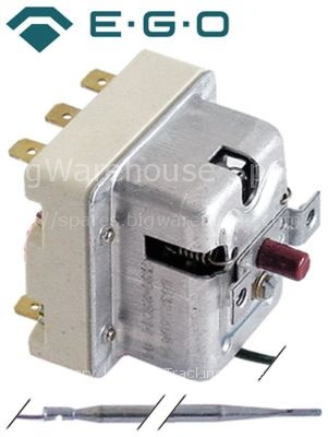 Safety thermostat switch-off temp. 365°C 2-pole 16A probe ø 4mm