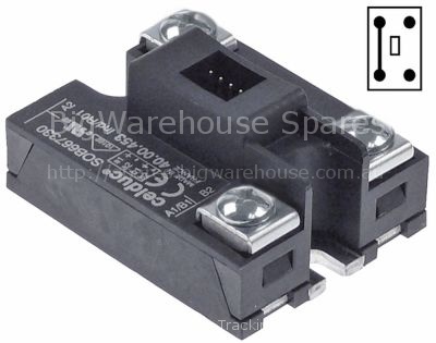 Solid state relay CELDUC 2 phase 65A 400V 24VDC L 58mm W 45mm pl