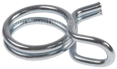 Wire clamp ø 11.6-12.2mm wire gauge ø 1,5mm zinc-coated steel Qt