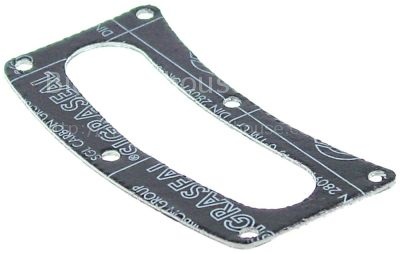 Gasket L 140mm W 62mm hole ø 5mm hole distance 56mm 6 holes thic