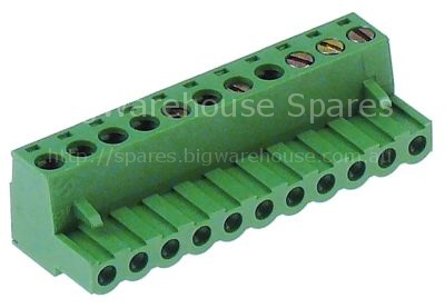 PCB terminal block 11-pole raster size 5mm