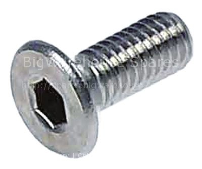 Countersunk screw thread M6 L 16mm WS 4 SS DIN 7991/ISO 10642 Qt