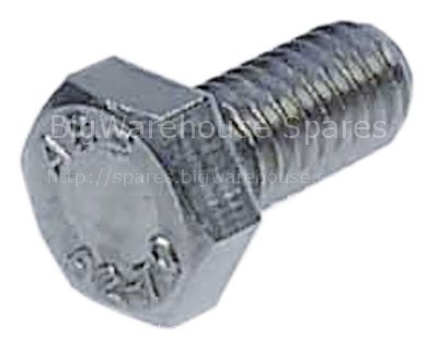 Hexagonal screw thread M6 thread L 12mm SS WS 10 Qty 20 pcs DIN