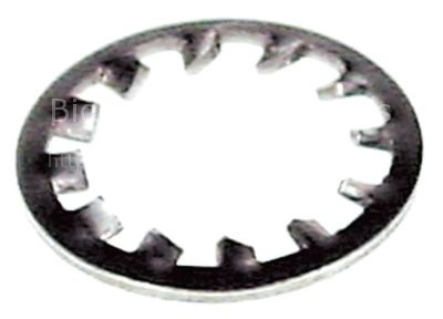 Tooth lock washer for thread M16