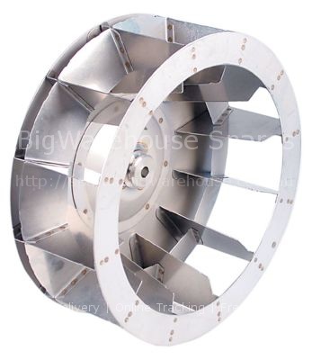 Fan wheel D1 ø 350mm H1 125mm blades 12 D2 ø 12mm D3 ø 16mm H2 3