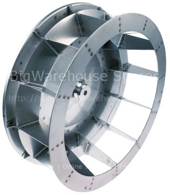 Fan wheel D1 ø 450mm H1 165mm blades 12 D2 ø 14mm D3 ø 17mm H2 4