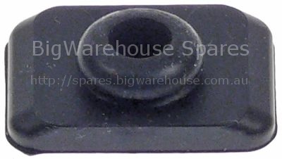 Plug L 24,5mm W 18mm H 8mm rubber for door drip tray combi-steam