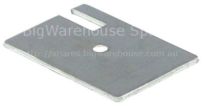 Lid for door latch L 58mm W 38mm cut-out 18x6mm thickness 2mm mo