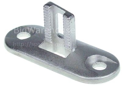 Bracket for door catch L 64mm W 25mm H 28mm hole ø 6mm mounting