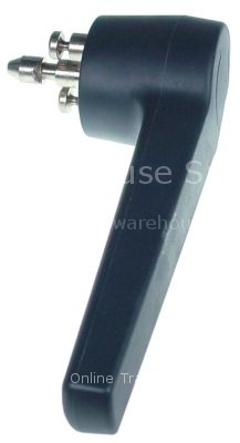 Door handle L 205mm W 33mm grey plastic  57mm spigot hight 39mm