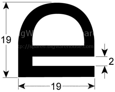 Door seal profile 2210 Qty supplied by meter