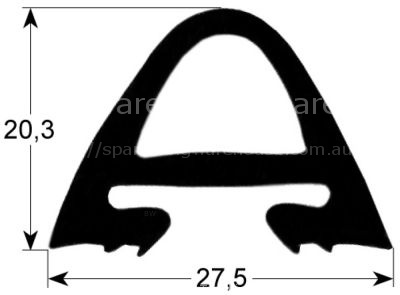 Door seal profile 2530 W 720mm L 1410mm external size Qty 1 20 x