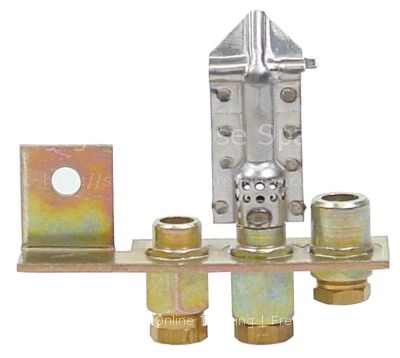 Pilot burner POLIDORO 3 flames gas connection 6mm