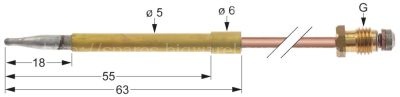 Thermocouple M8x1 L 330mm plug connection ø5.0mm