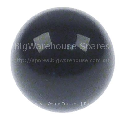 Ball handle thread M6 ø 20 mm with metal bush black plastic