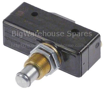 Microswitch with plunger mounting distance 25mm thread M12x1 thr
