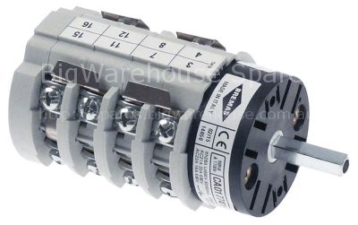 Rotary switch 3 1-0-2 sets of contacts 8 type CS0177412 400V 20A
