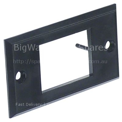 Frame external size 36x65mm internal size 30x22mm black plastic