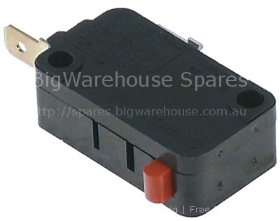 Microswitch with plunger 250V 16A 1NC connection male faston 4.8