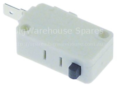 Microswitch with plunger 250V 15A 1NO connection male faston 4.8