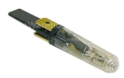 Indicator lamp green 250V connection male faston 6.3mm protectio