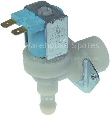 Solenoid valve single angled 230VAC inlet 3/4" outlet 11,5mm out