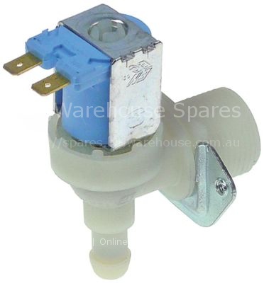 Solenoid valve single angled 230VAC inlet 3/4" outlet 11,5mm inp
