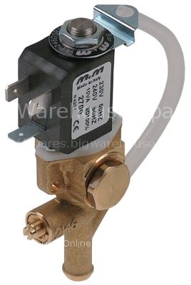 Solenoid valve 230VAC M&M coil type 2700 230V brass