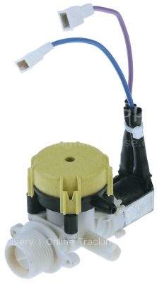 Solenoid valve with pressure switch single, angled 230VAC outlet