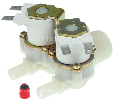 Solenoid valve double straight 230VAC inlet 3/4 outlet JG 10 inp