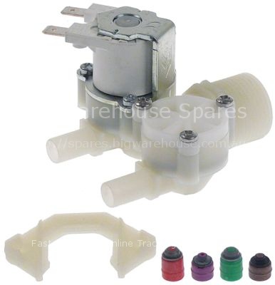 Solenoid valve double straight 230VAC inlet 3/4" outlet 10mm DN1