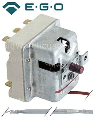 Safety thermostat switch-off temp. 245°C 3-pole 3NC 20A probe ø