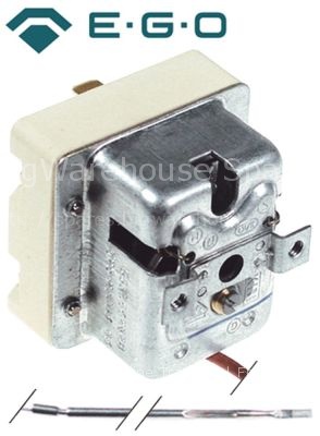 Safety thermostat switch-off temp. 325°C 1-pole 0,5A probe ø 3mm