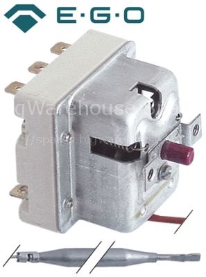 Safety thermostat switch-off temp. 160°C 3-pole 20A probe ø 6mm