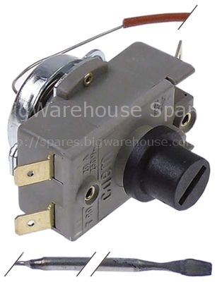 Safety thermostat switch-off temp. 335°C 2-pole 20A probe ø 3mm