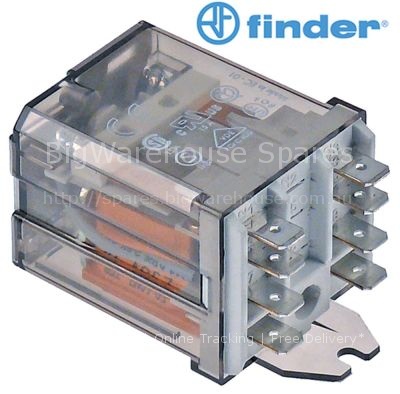 Power relays FINDER 230VAC 16A 2CO connection F6.3 bracket mount