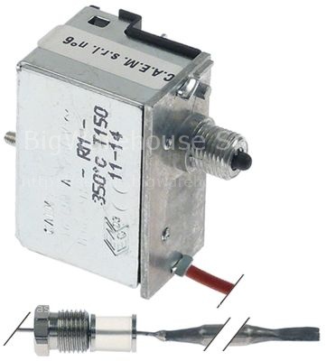Safety thermostat switch-off temp. 350°C 1-pole 1NC 16A probe ø